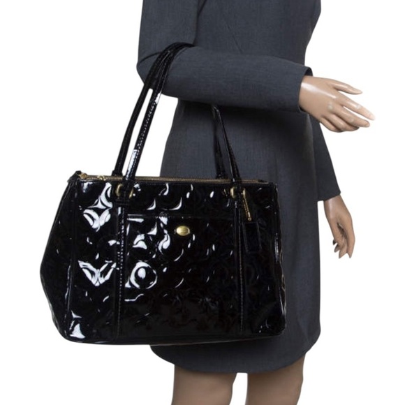 Coach Peyton OP Art Double Zip Satchel - Picture 4 of 11